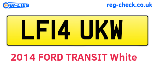 LF14UKW are the vehicle registration plates.