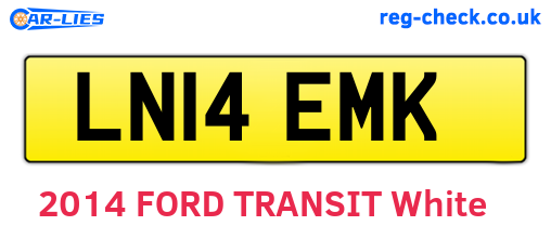 LN14EMK are the vehicle registration plates.