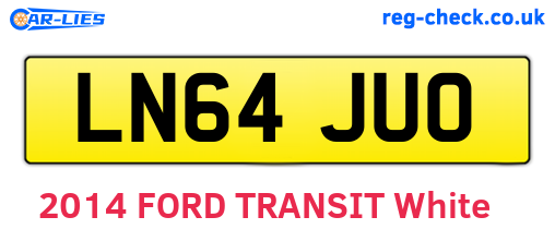 LN64JUO are the vehicle registration plates.