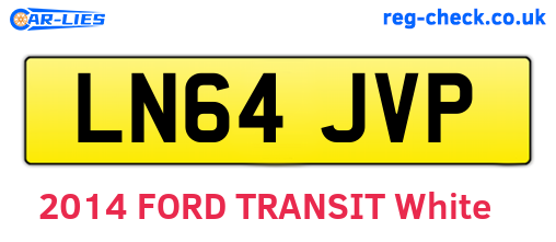 LN64JVP are the vehicle registration plates.