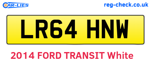 LR64HNW are the vehicle registration plates.