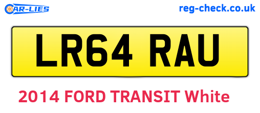 LR64RAU are the vehicle registration plates.