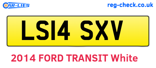 LS14SXV are the vehicle registration plates.