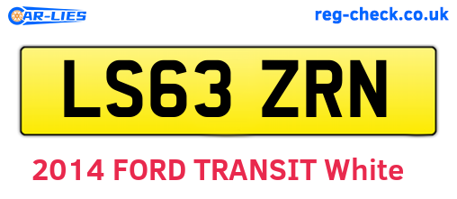 LS63ZRN are the vehicle registration plates.