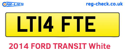 LT14FTE are the vehicle registration plates.
