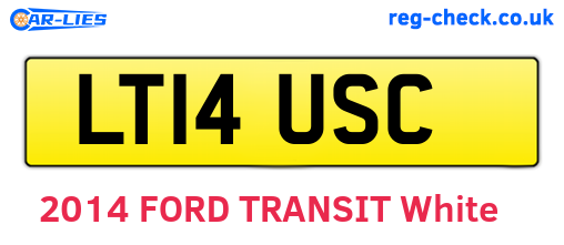 LT14USC are the vehicle registration plates.