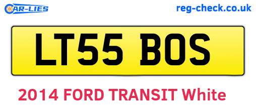 LT55BOS are the vehicle registration plates.