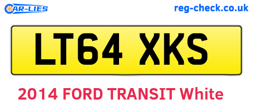 LT64XKS are the vehicle registration plates.