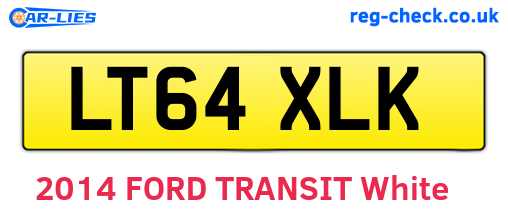 LT64XLK are the vehicle registration plates.