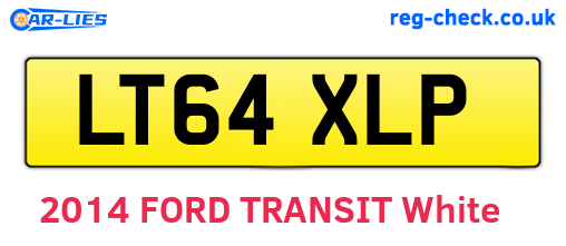 LT64XLP are the vehicle registration plates.
