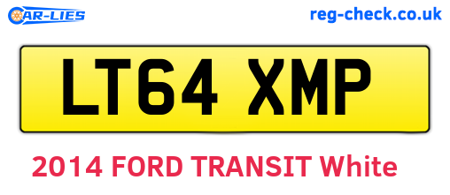 LT64XMP are the vehicle registration plates.