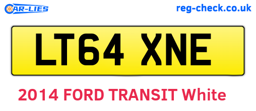 LT64XNE are the vehicle registration plates.
