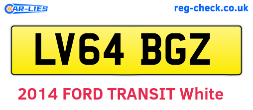LV64BGZ are the vehicle registration plates.