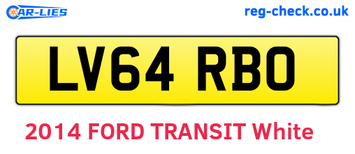 LV64RBO are the vehicle registration plates.