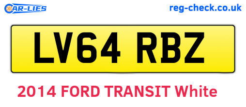 LV64RBZ are the vehicle registration plates.