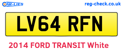 LV64RFN are the vehicle registration plates.