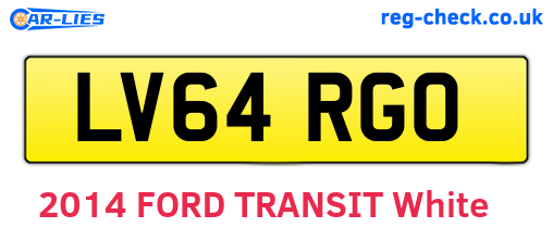 LV64RGO are the vehicle registration plates.