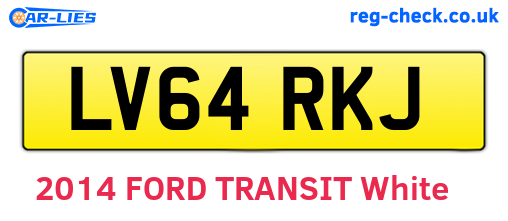 LV64RKJ are the vehicle registration plates.