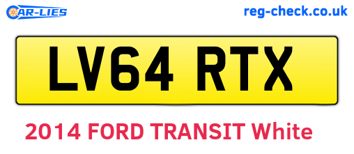 LV64RTX are the vehicle registration plates.