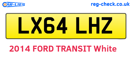 LX64LHZ are the vehicle registration plates.