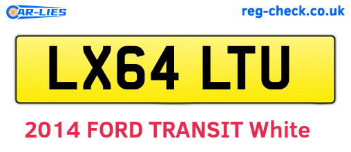 LX64LTU are the vehicle registration plates.