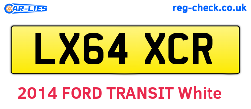LX64XCR are the vehicle registration plates.