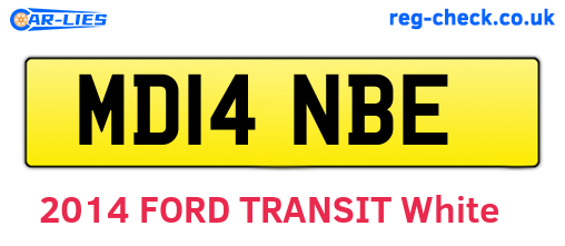MD14NBE are the vehicle registration plates.
