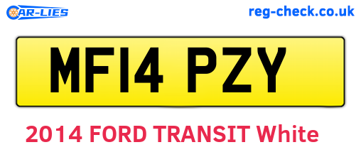 MF14PZY are the vehicle registration plates.