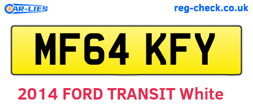 MF64KFY are the vehicle registration plates.