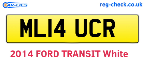 ML14UCR are the vehicle registration plates.