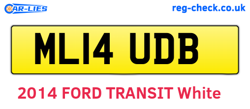 ML14UDB are the vehicle registration plates.