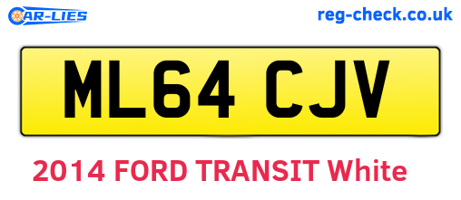 ML64CJV are the vehicle registration plates.