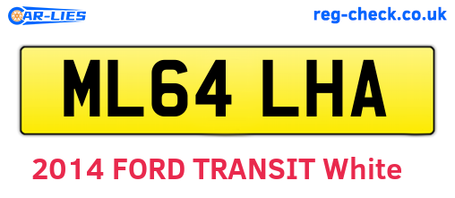 ML64LHA are the vehicle registration plates.