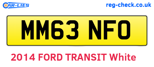 MM63NFO are the vehicle registration plates.