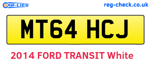MT64HCJ are the vehicle registration plates.