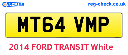 MT64VMP are the vehicle registration plates.