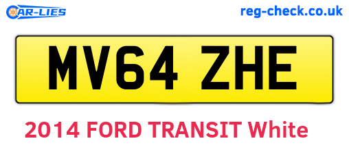MV64ZHE are the vehicle registration plates.