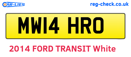 MW14HRO are the vehicle registration plates.