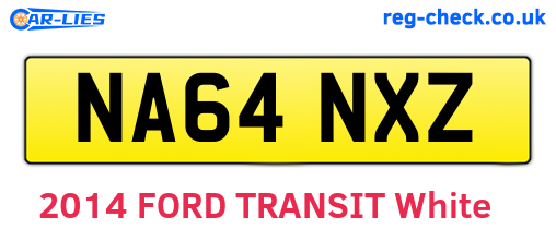 NA64NXZ are the vehicle registration plates.