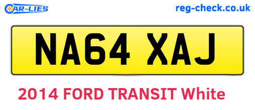 NA64XAJ are the vehicle registration plates.