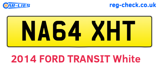 NA64XHT are the vehicle registration plates.