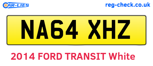 NA64XHZ are the vehicle registration plates.