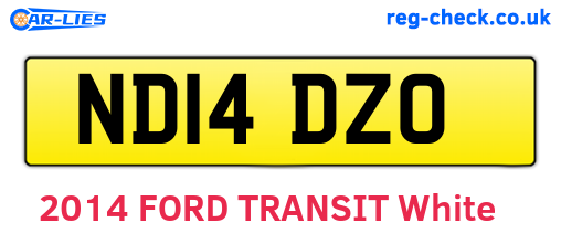 ND14DZO are the vehicle registration plates.