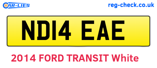 ND14EAE are the vehicle registration plates.