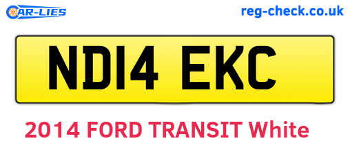 ND14EKC are the vehicle registration plates.