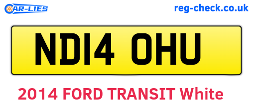 ND14OHU are the vehicle registration plates.