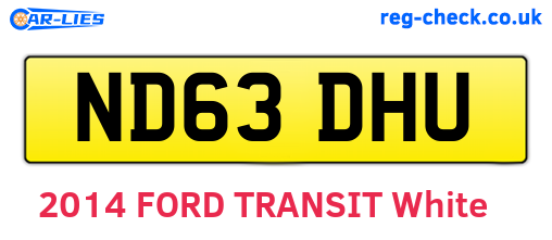 ND63DHU are the vehicle registration plates.