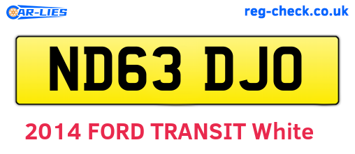 ND63DJO are the vehicle registration plates.
