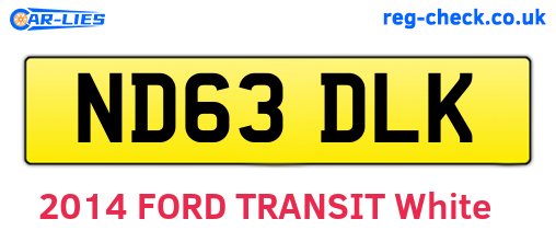 ND63DLK are the vehicle registration plates.