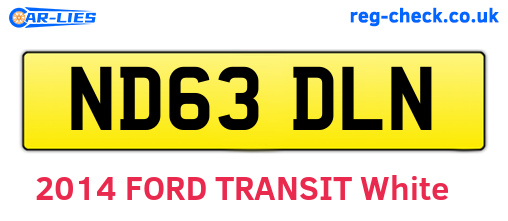 ND63DLN are the vehicle registration plates.